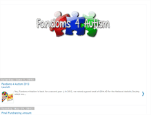 Tablet Screenshot of fandoms4autism.blogspot.com