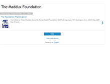 Tablet Screenshot of madduxfoundation.blogspot.com