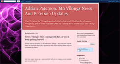 Desktop Screenshot of adrianpeterson-mnvikings-allday.blogspot.com