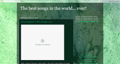 Desktop Screenshot of bestsongsintheworldever.blogspot.com