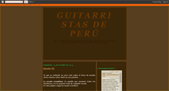 Desktop Screenshot of guitarristasdeperu.blogspot.com