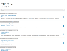 Tablet Screenshot of felelet.blogspot.com
