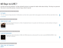 Tablet Screenshot of 60daystolive.blogspot.com