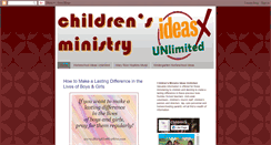 Desktop Screenshot of childrensministryideasunlimited.blogspot.com