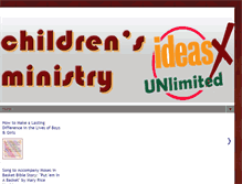 Tablet Screenshot of childrensministryideasunlimited.blogspot.com