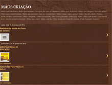 Tablet Screenshot of maoscriacao.blogspot.com