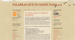 Desktop Screenshot of palabras-que-no-dicen-nada-2.blogspot.com