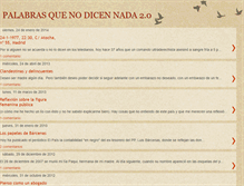Tablet Screenshot of palabras-que-no-dicen-nada-2.blogspot.com