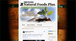 Desktop Screenshot of naturalfoodsplus.blogspot.com