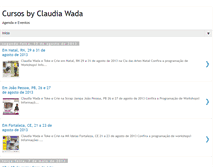 Tablet Screenshot of cursosbyclaudiawada-eventos.blogspot.com