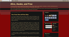 Desktop Screenshot of aliveawakeandfree.blogspot.com