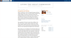 Desktop Screenshot of livingthegreatcommission.blogspot.com
