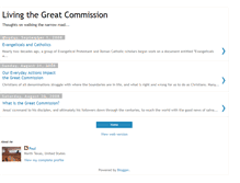 Tablet Screenshot of livingthegreatcommission.blogspot.com