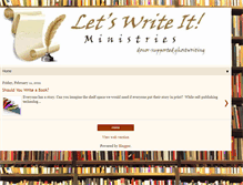 Tablet Screenshot of letswriteitministries.blogspot.com