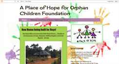 Desktop Screenshot of aplaceofhopeorphanage.blogspot.com