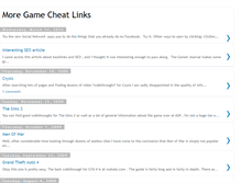 Tablet Screenshot of moregamecheatlinks.blogspot.com