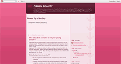 Desktop Screenshot of cronybeauty.blogspot.com