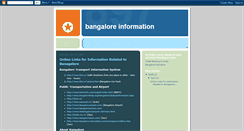 Desktop Screenshot of bangalore-info.blogspot.com