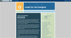 Desktop Screenshot of condoforrentbangkok.blogspot.com