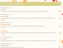 Tablet Screenshot of katzsdogtraining.blogspot.com