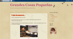 Desktop Screenshot of grandescosaspequenas.blogspot.com