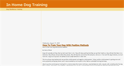 Desktop Screenshot of in-home-dog-training.blogspot.com