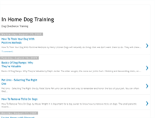 Tablet Screenshot of in-home-dog-training.blogspot.com