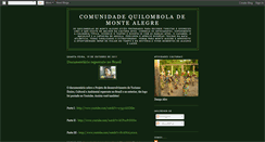 Desktop Screenshot of comunidadequilombolademontealegre-es.blogspot.com