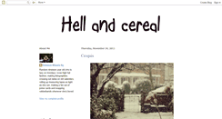 Desktop Screenshot of hellandcereal.blogspot.com