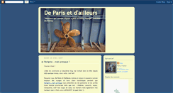 Desktop Screenshot of deparisetdailleurs.blogspot.com