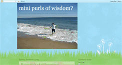 Desktop Screenshot of minipurlsofwisdom.blogspot.com