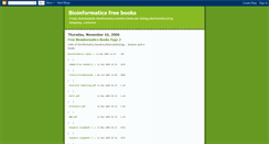 Desktop Screenshot of bioinformaticsbooks.blogspot.com