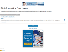 Tablet Screenshot of bioinformaticsbooks.blogspot.com