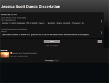 Tablet Screenshot of jessicascottdundadissertation.blogspot.com
