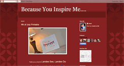 Desktop Screenshot of because-you-inspire-me.blogspot.com