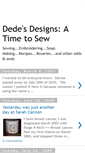 Mobile Screenshot of dedesdesignsatimetosew.blogspot.com