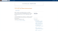 Desktop Screenshot of cadillac-repair.blogspot.com