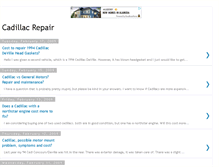 Tablet Screenshot of cadillac-repair.blogspot.com
