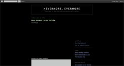 Desktop Screenshot of nevermoreevermore.blogspot.com