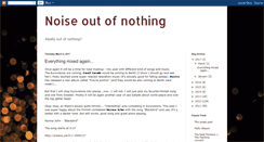 Desktop Screenshot of noiseoutofnothing.blogspot.com