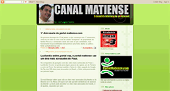 Desktop Screenshot of canalmatiense.blogspot.com