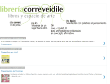 Tablet Screenshot of libreriacorreveidile.blogspot.com