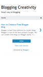 Mobile Screenshot of bloggingcreativity.blogspot.com