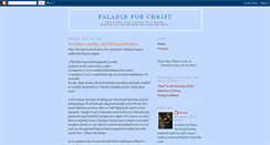 Desktop Screenshot of paladinforchrist.blogspot.com