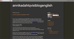 Desktop Screenshot of annikadahlqvistblogenglish.blogspot.com