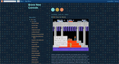 Desktop Screenshot of bravenewconsole.blogspot.com
