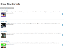 Tablet Screenshot of bravenewconsole.blogspot.com