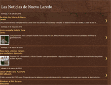 Tablet Screenshot of lasnoticiasdenuevolaredo.blogspot.com