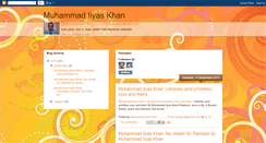 Desktop Screenshot of muhammadilyaskhan.blogspot.com