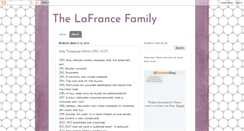 Desktop Screenshot of lafrancefamily.blogspot.com